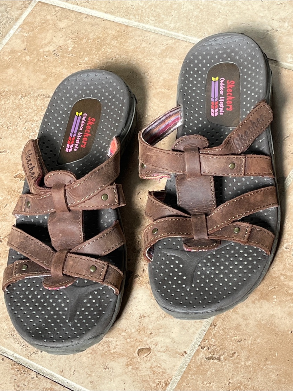 Skechers Outdoor‎ Lifestyle Brown Leather Sport Sandals Women’s